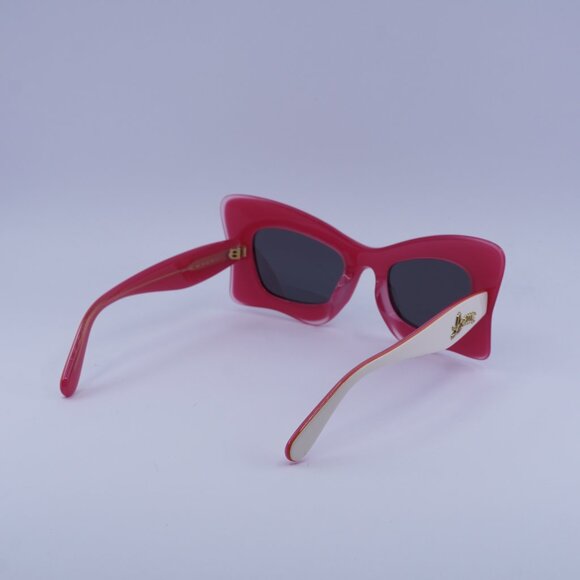 Loewe LW40140U 59A Sunglasses Ivory/Pink Opal Cat Eye Frame, Smoke Lenses - Picture 10 of 11